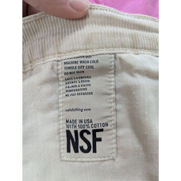NSF High Rise Wide Leg Baggy Corduroy Pants women's size‎ 28 tan skater 90s - Picture 5 of 5